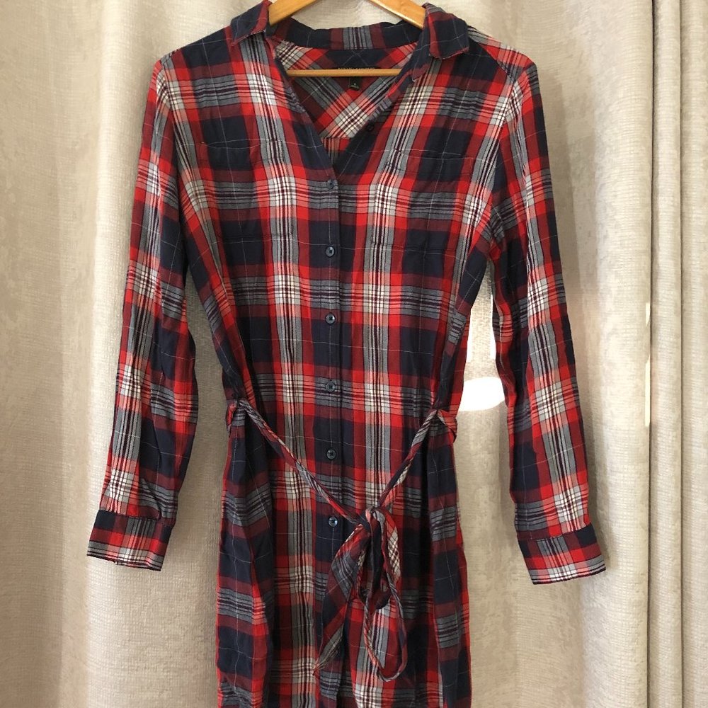 Banana Republic Plaid Shirt Dress